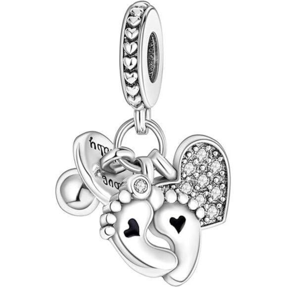 925 sterling silver charm bead dangle pendant cat turtle handbag fit bracelet - Picture 7 of 7